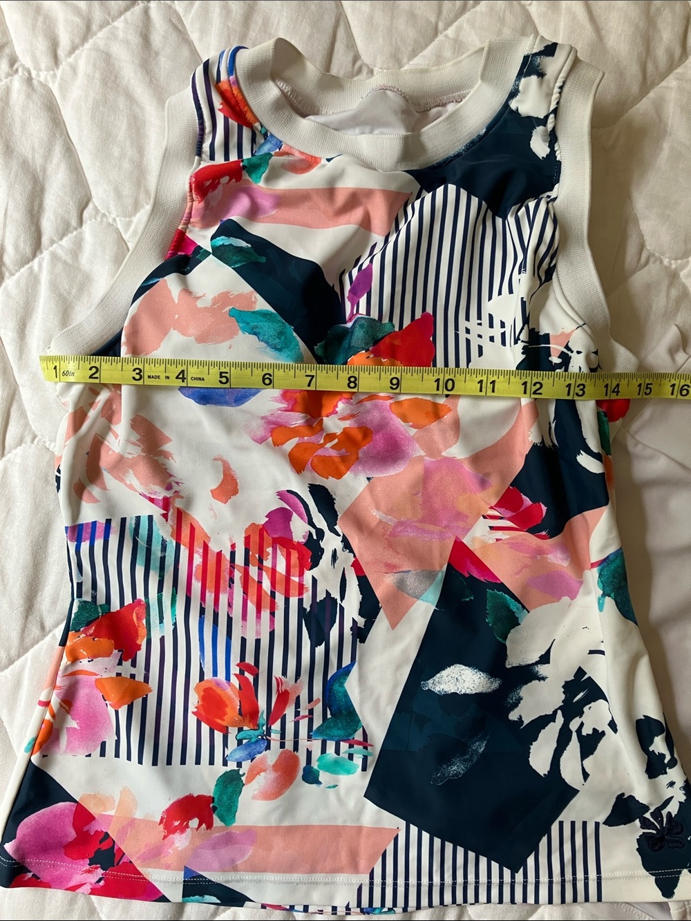 Hapari Multicolor High Neck tank with Swim Shorts Medium - Picture 2 of 6